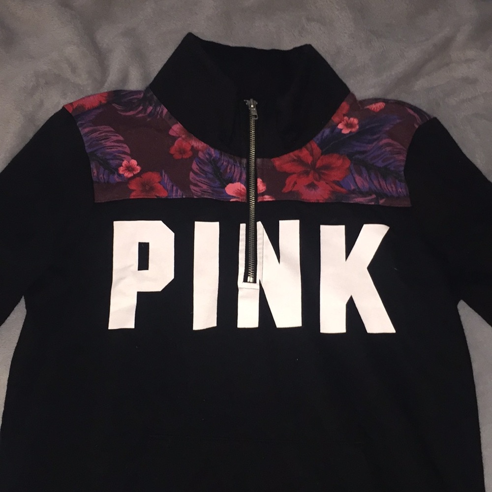 Floral VS PINK Quarter Zip